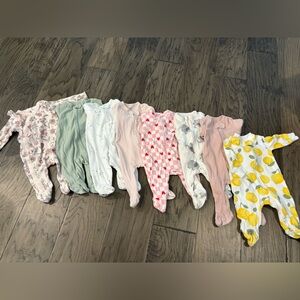 Lot of Baby Footed Pajamas